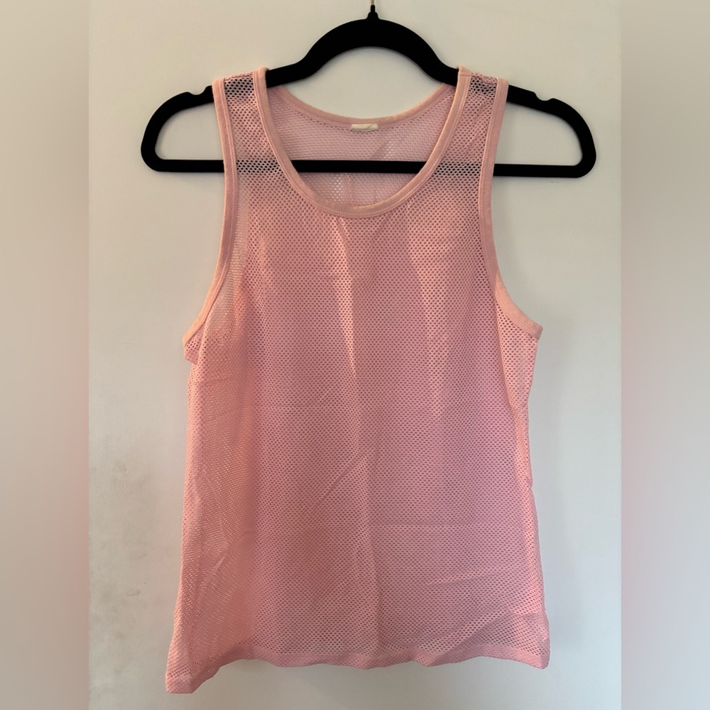Calvin Klein Pink Mesh Tank Top